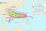 Bão Vamco đã vào Biển Đông và trở thành cơn bão số 13 trong năm 2020