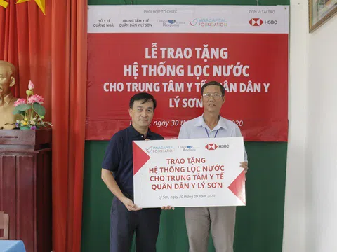 Quảng Ngãi: HSBC Việt Nam và Vinacapital Foundation trao tặng Hệ thống lọc nước tại đảo Lý Sơn